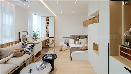 超美原木風實景案例展廳90m² | 麗爾曼頓全房全屋定制